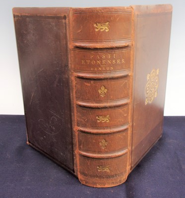 Lot 3014 - BENSON, Arthur Christopher. Fasti Etonenses, a...