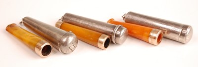 Lot 3184 - An Edwardian silver cheroot holder case,...