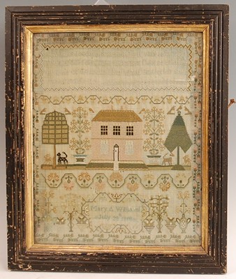 Lot 3180 - Mary A Williams - a late George III needlework...