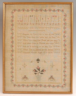 Lot 3181 - Elizabeth Marsden - a late Georgian needlework...