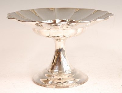 Lot 3071 - A silver pedestal comport, of shaped circular...