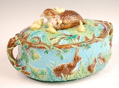 Lot 3030 - A Victorian George Jones majolica two-handled...
