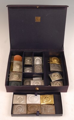 Lot 2439 - A collection of Prussian/German belt buckles...