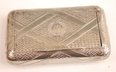 Lot 3074 - A George III silver pocket snuff box, having...