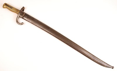 Lot 2242 - A French model 1866 Chassepot bayonet, having...