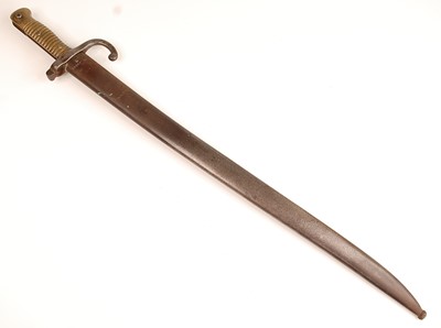 Lot 2243 - A French model 1866 Chassepot bayonet, the...
