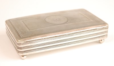 Lot 3073 - A 19th century Dutch silver tobacco box,...