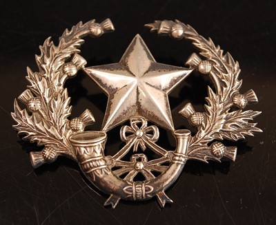 Lot 2208 - A WW I silver Cameronians (Scottish Rifles)...