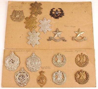 Lot 2209 - A collection of glengarry badges and insignia...