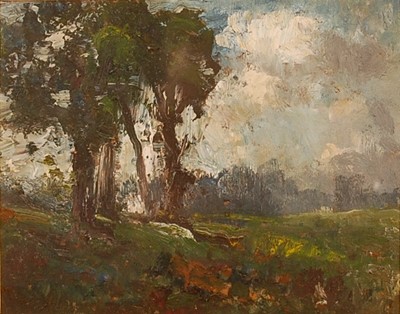 Lot 3282 - George Boyle (1842-1930) - A stormy day, oil...