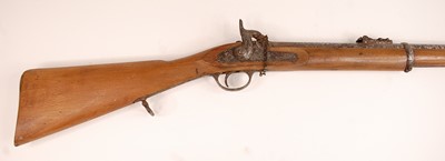 Lot 2330 - A 19th century percussion two band rifle, the...