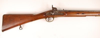 Lot 2336 - A 19th century percussion carbine, having a...