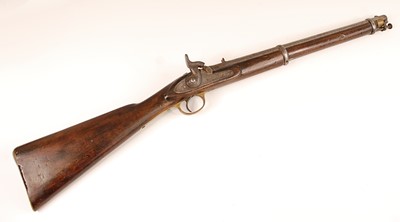 Lot 2337 - A 19th century percussion carbine. having a...