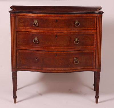 Lot 3391 - A George III plum-pudding mahogany chest, in...