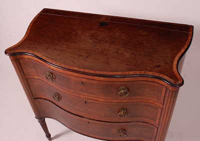 Lot 3391 - A George III plum-pudding mahogany chest, in...
