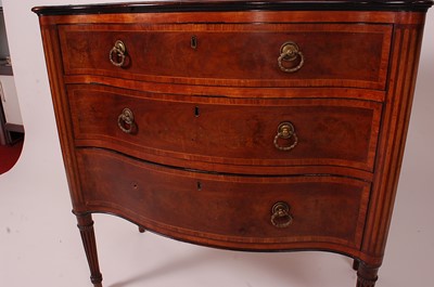 Lot 3391 - A George III plum-pudding mahogany chest, in...
