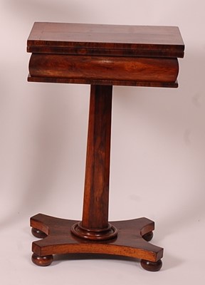 Lot 3342 - A William IV rosewood pedestal games...