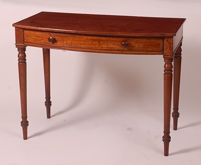 Lot 3378 - A circa 1825 plum-pudding mahogany bowfront...