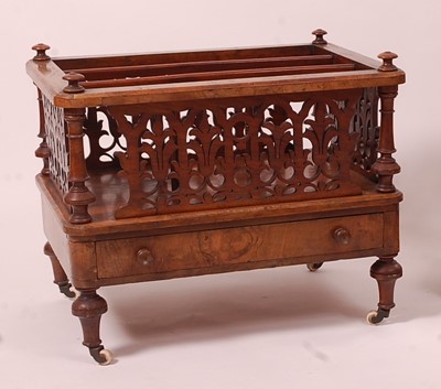 Lot 3380 - A Victorian figured walnut and marquetry...