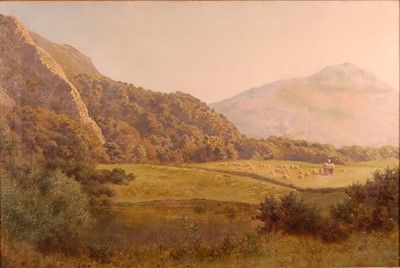 Lot 3263 - Circa 1900 Britsh school - The hay-cart in a...
