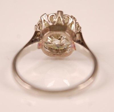 Lot 3100 - A platinum diamond solitaire ring, featuring a...