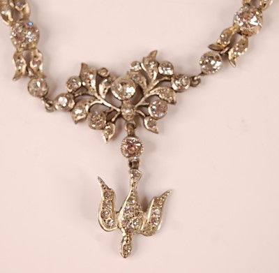Lot 3104 - A white metal St Esprit necklet, comprising...