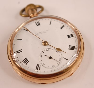 Lot 3135 - An Edwardian gent's 9ct gold cased open faced...