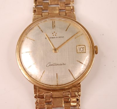 Lot 3165 - A gent's Eterna-matic Centenraire 9ct gold...