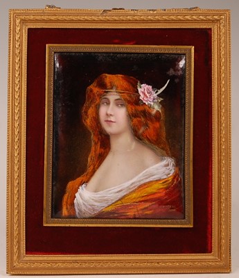 Lot 3201 - Dorval - a French Fin de siècle enamel on...
