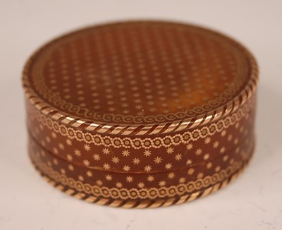 Lot 3216 - A George III tortoiseshell cylindrical...