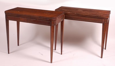 Lot 3384 - A pair of Regency rosewood D-shaped card...