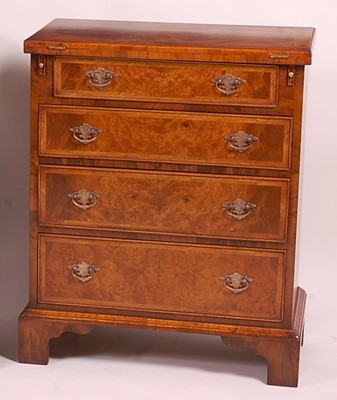 Lot 3346 - A walnut and figured  walnut bachelor's...