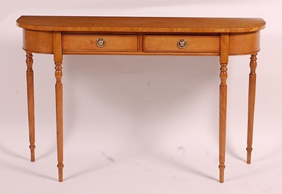 Lot 3386 - A maple and birds-eye maple topped D-shaped...