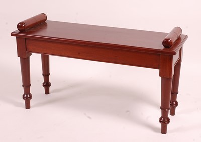 Lot 3387 - A mahogany window seat, in the Victorian style,...