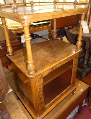 Lot 3354 - A Victorian figured walnut and marquetry...