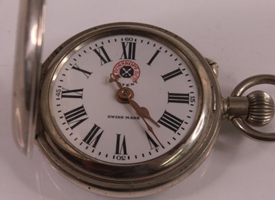 Lot 2080 - A Rosskopf & Co. nickel cased hunter pocket...