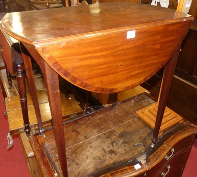 Lot 3371 - A George III mahogany Pembroke table, having a...