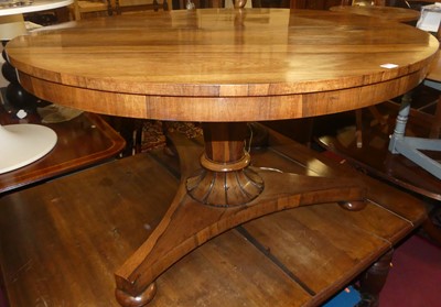 Lot 3389 - A William IV rosewood pedestal breakfast table,...