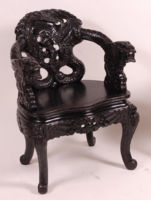 Lot 3239 - A late 19th century Chinese stained and...