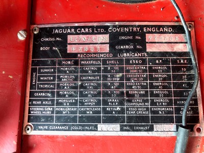 Lot 3426 - A 1959 Jaguar XK150 drophead coupe 3442cc...