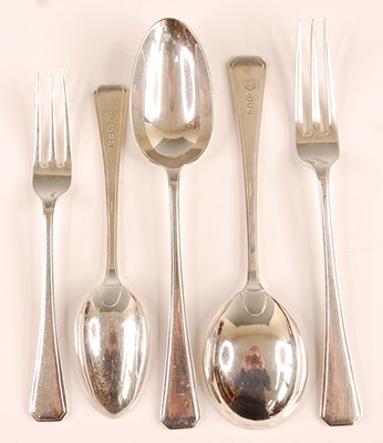 Lot 3080 - A mid-20th century silver six-place setting...