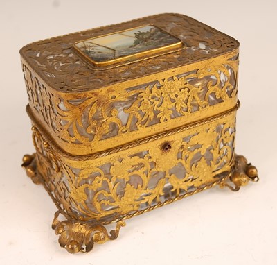 Lot 3221 - A 19th century continental glass and cut brass...