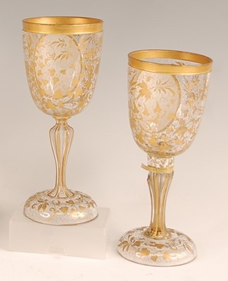Lot 3046 - A pair of 19th century Bohemian overlaid glass...