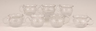 Lot 3047 - A set of seven William IV cut glass custard...