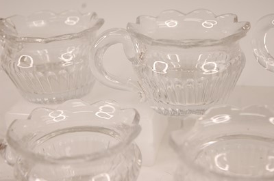 Lot 3047 - A set of seven William IV cut glass custard...