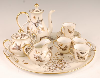 Lot 3037 - A circa 1900 continental porcelain part coffee...