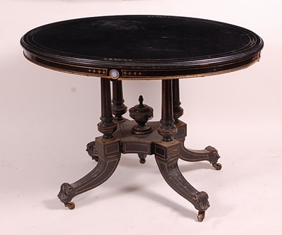 Lot 3413 - A Victorian Aesthetic Movement ebonised...