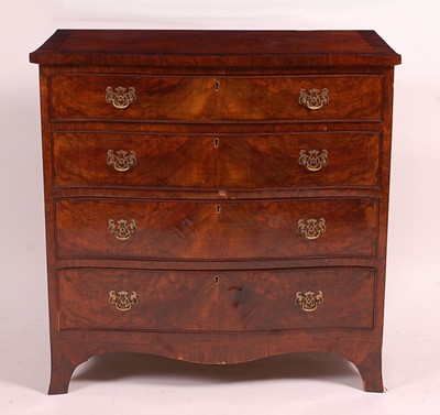 Lot 3402 - An Edwardian walnut and rosewood crossbanded...