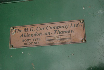 Lot 3434 - A 1953 MG TD Midget Reg No. TSJ966 Chassis No....