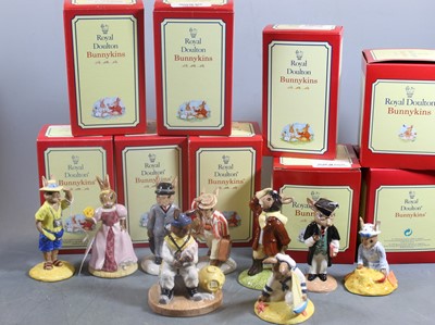 Lot 305 - A collection of nine Royal Doulton Bunnikins...